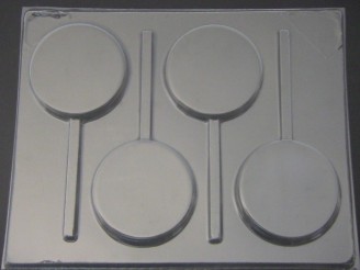 1218 2.75 Inch Round Chocolate or Hard Candy Lollipop Mold